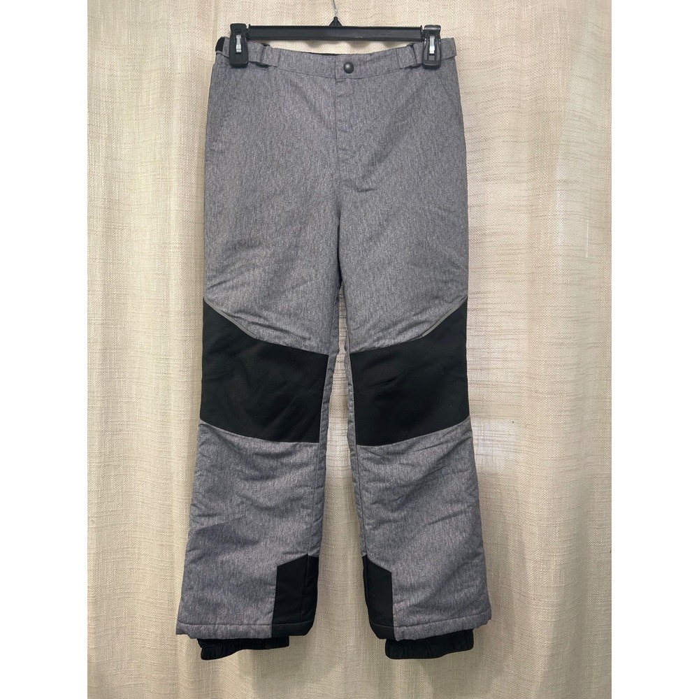 Swiss Tech Boys XL 14-16 Water Repellant Snow Pants Gray Black Colorblock Ski